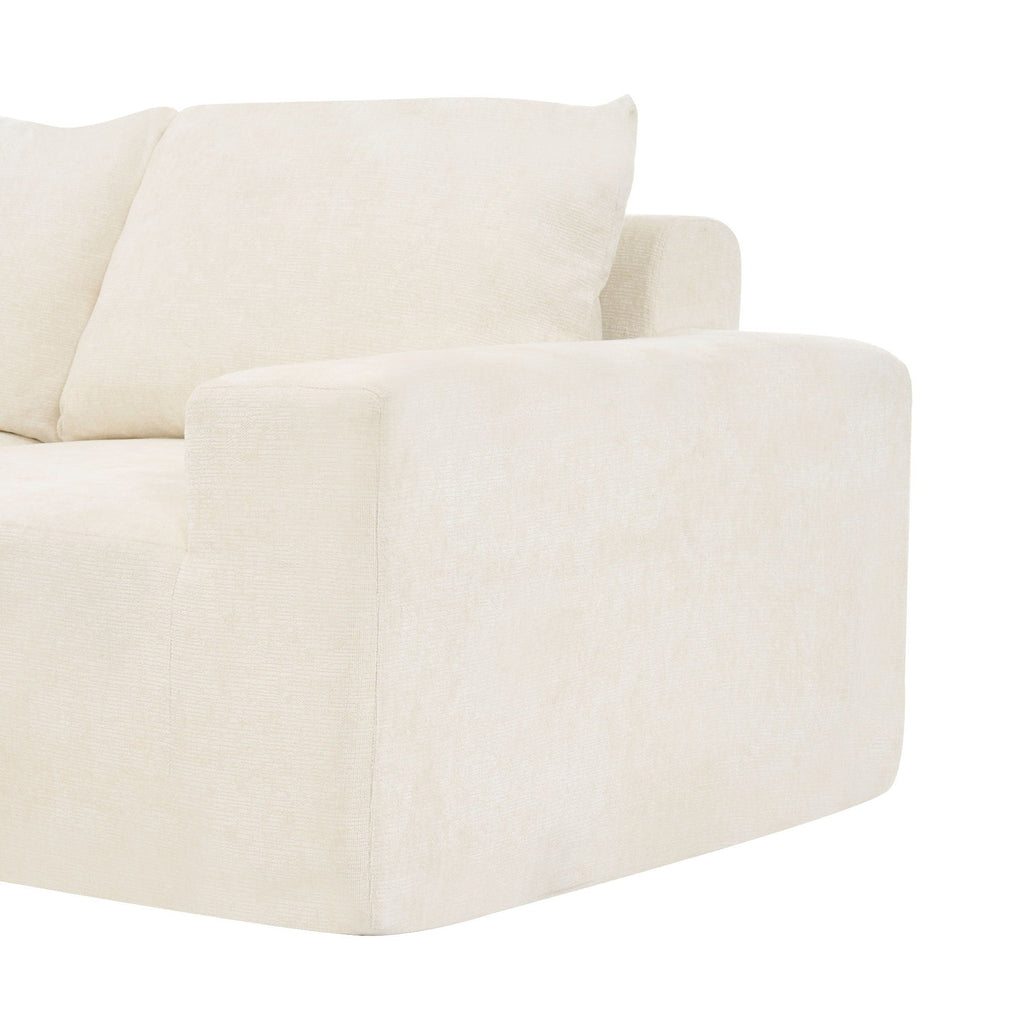 Modular Cloud Sectional Sofa Set with Deep Seating - Choose Beige, Dark Gray, or Dark Brown