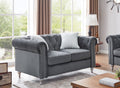 Contemporary Loveseat with Jeweled Tufted Design - Multiple Colors