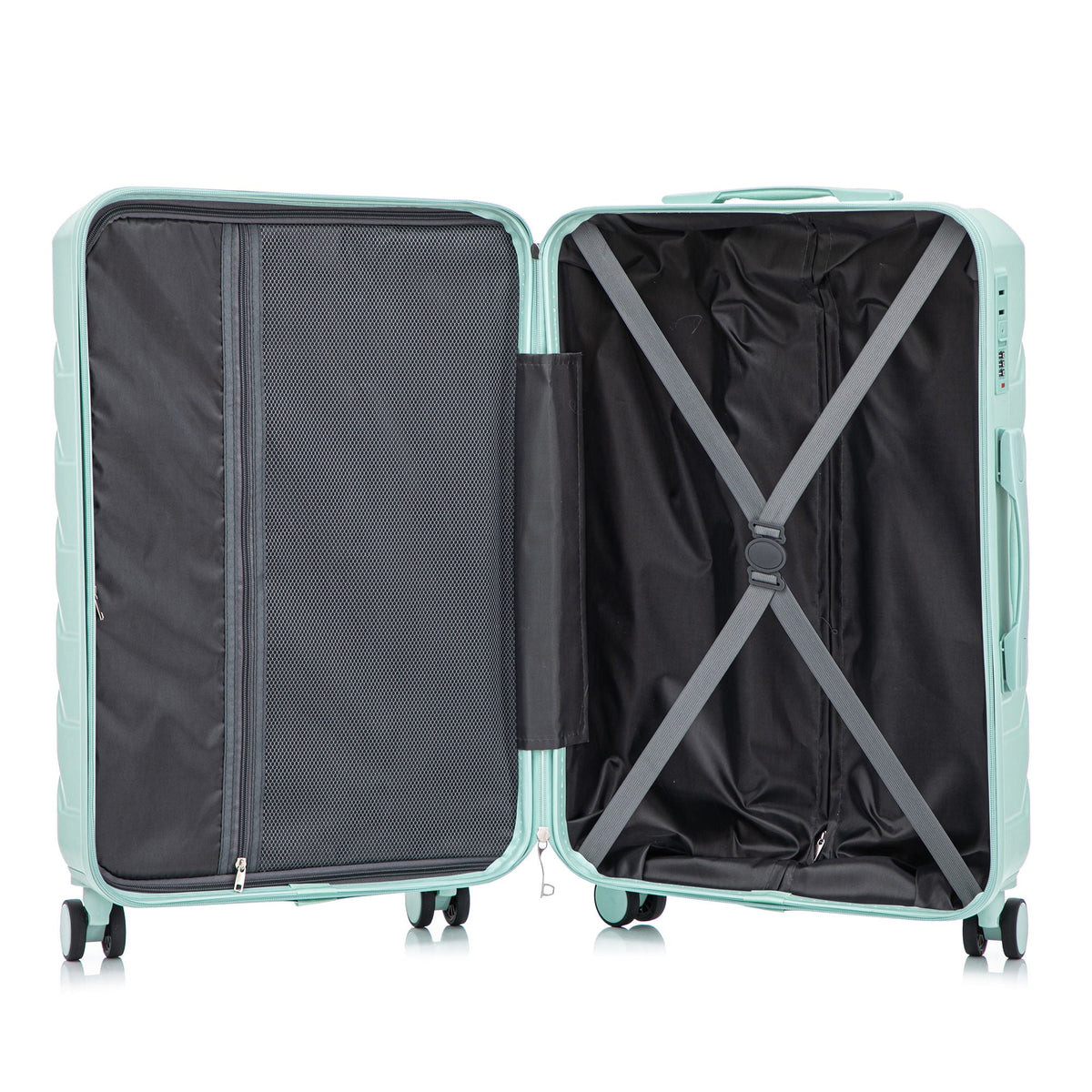 3 Pieces Set Spinner Wheel Luggage With Combination Lock