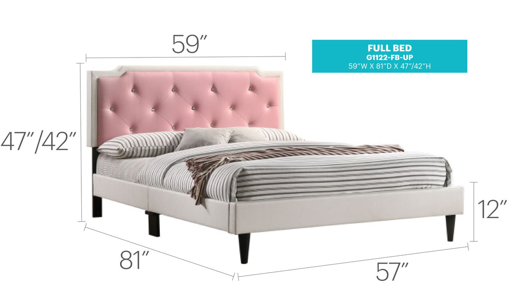 Button Tufted Upholstered Bed with Charming Design - Multiple Colors
