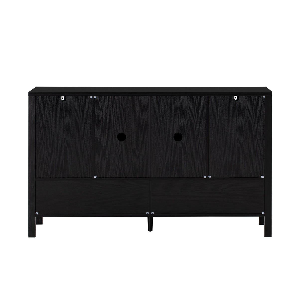 55.1" Storage Sideboard with 4 Doors - MDF, Black or Navy Blue