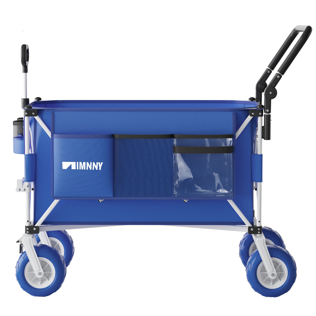 Multi-Functional Folding Wagon Cart with Rotating Handle - Steel