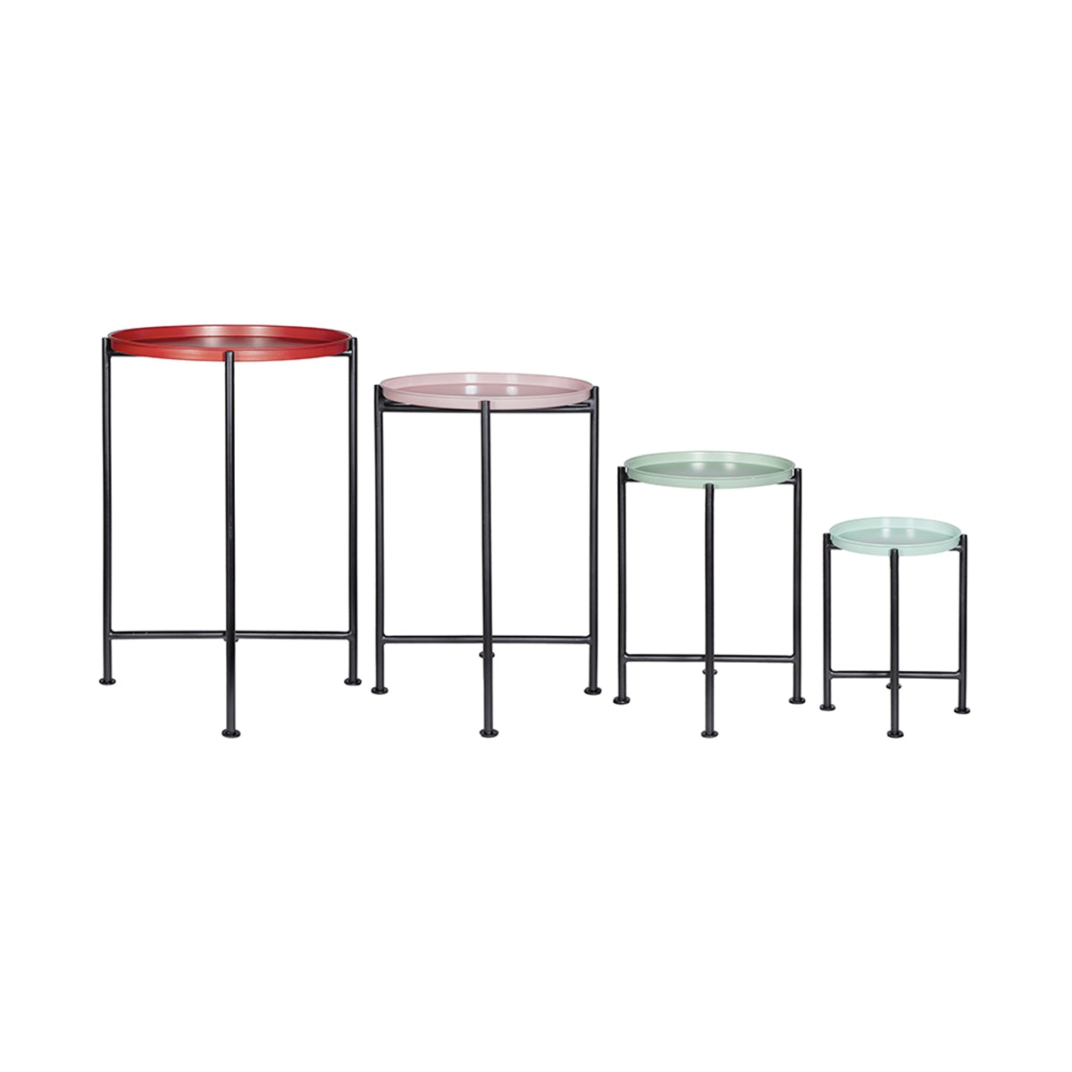Multicolor Round Nesting Plant Stands Set of 4 with Versatile Design