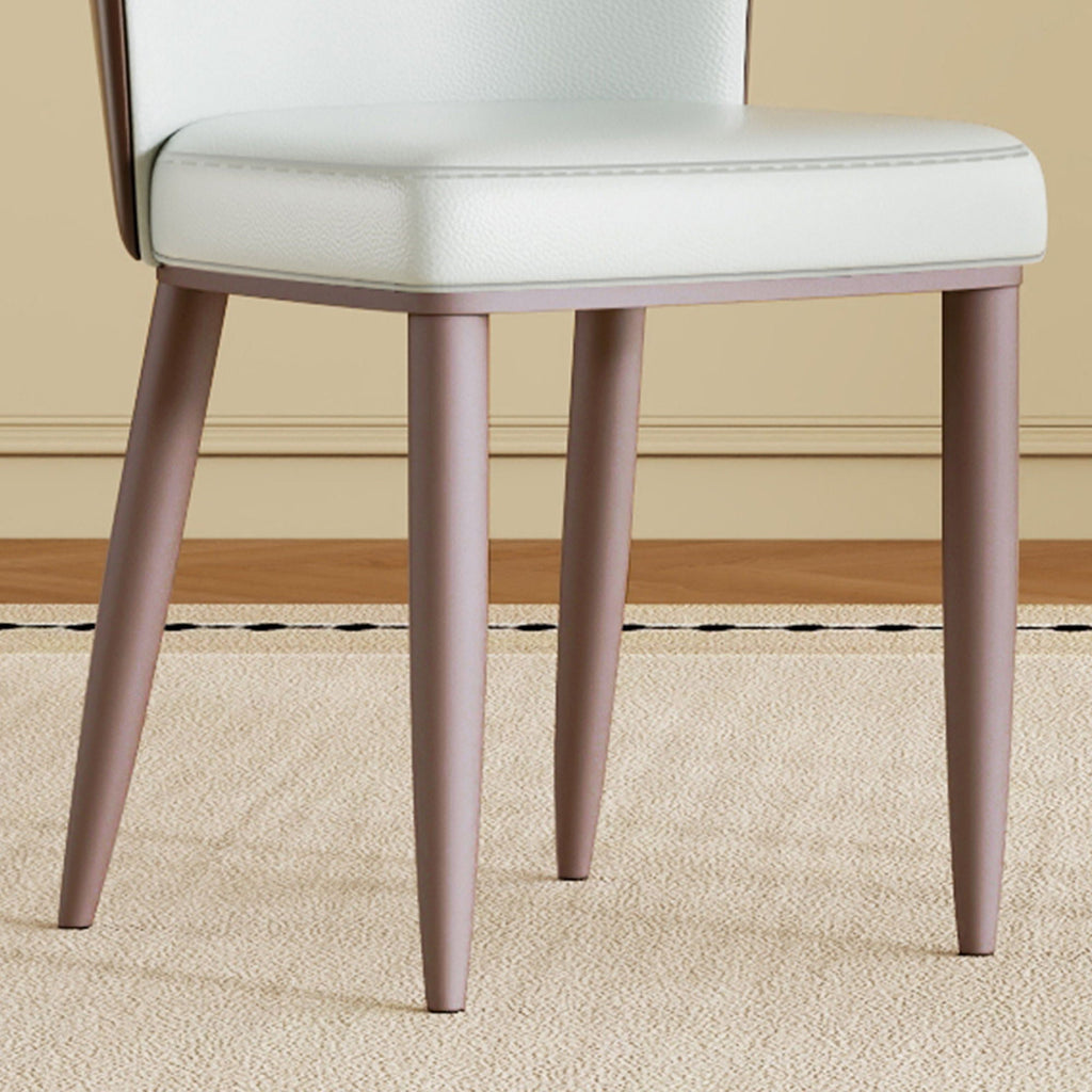 Dining Chair With Carbon Steel Legs, Comfortable Seating, (Set of 2) - White