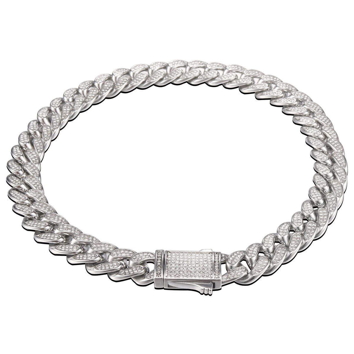 Stainless Steel Titanium Steel Cuban Chain Necklace Bracelet