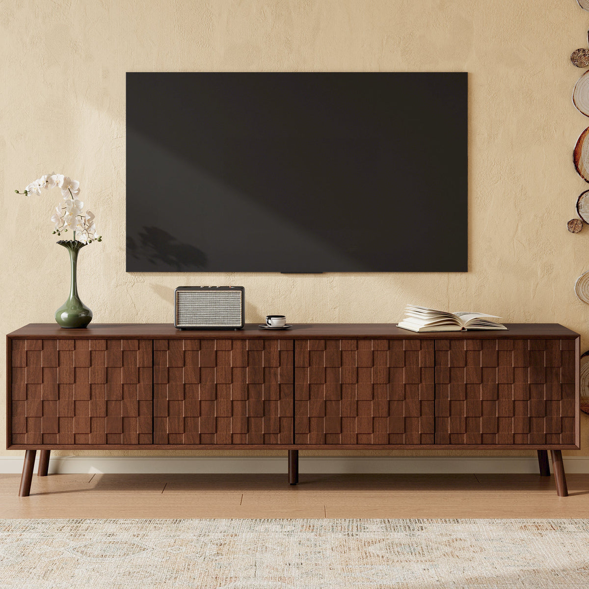 70 Inch Modern TV Stand for TVs Up to 80 Inches