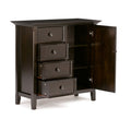 Handcrafted Medium Storage Cabinet with Adjustable Shelves - Dark Brown, Light Brown, Black, White