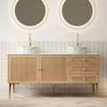 Munin 60" Bathroom Vanity with Sink - Freestanding Cabinet, Ceramic Basin