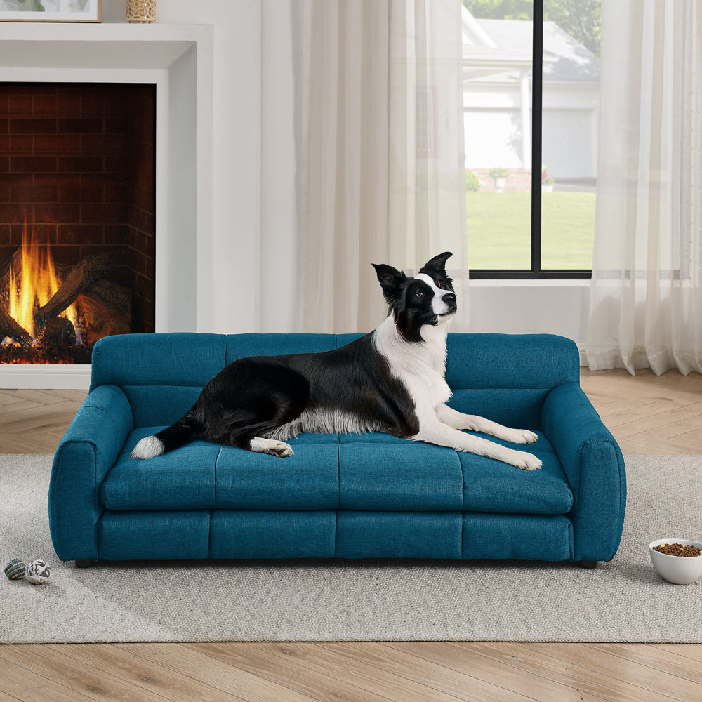 Elevated Dog Sofa Bed with Foam Comfort - For Large Dogs