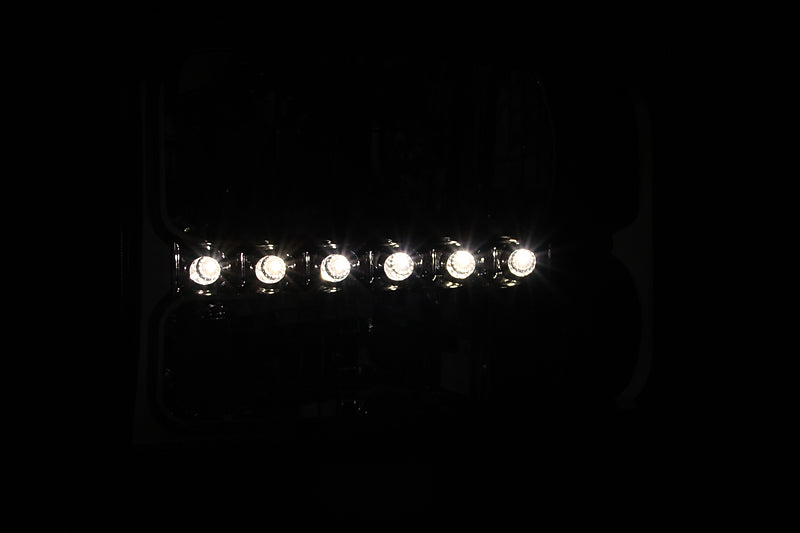 Anzo 2000-2004 Ford Excursion Crystal Headlights Chrome w/ LED 1pc