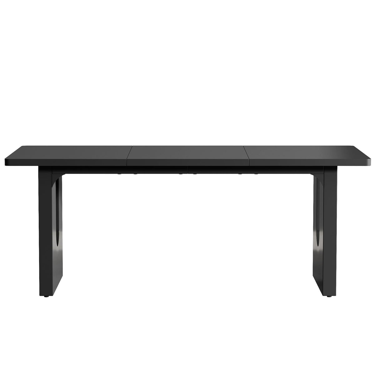 Rectangular Dining Table with Pedestal Base - Black or White