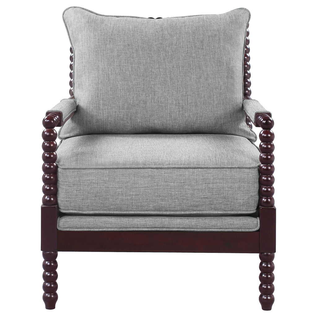 Removable Back Accent Chair with Plush Cushion - Beige, White, or Dark Gray