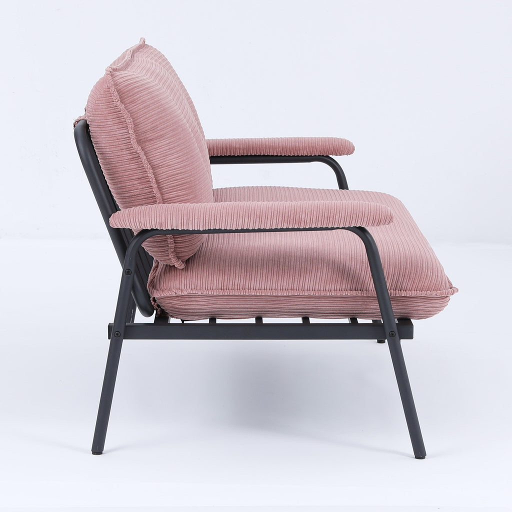 Modern Metal Frame Sofa With Sponge Filling For Compact Spaces And Versatile Use
