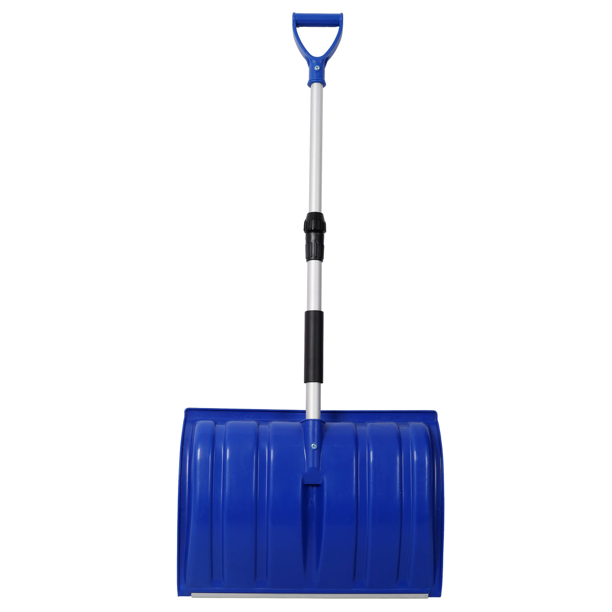 Portable Adjustable Height Snow Shovel with D-Grip Handle - Silver