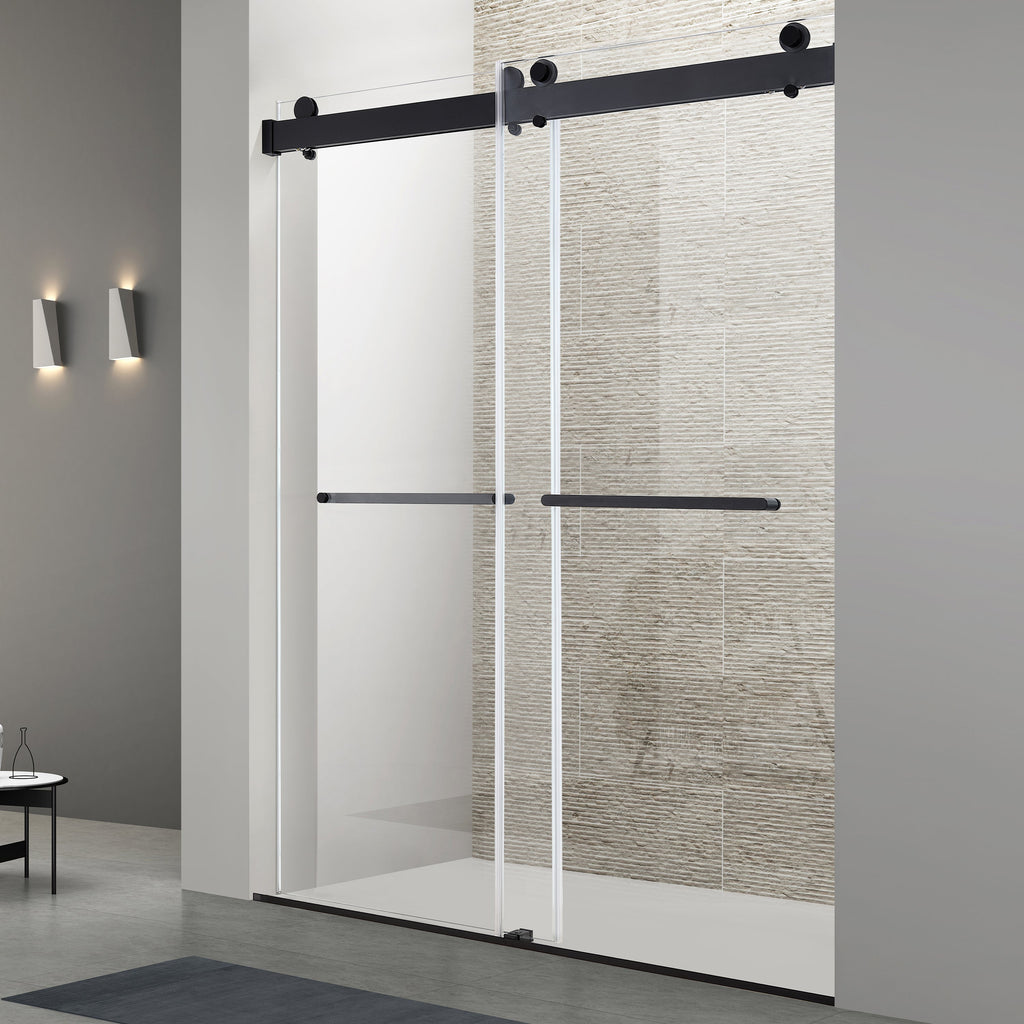 Double Sliding Shower Door with Soft Close Function - Matte