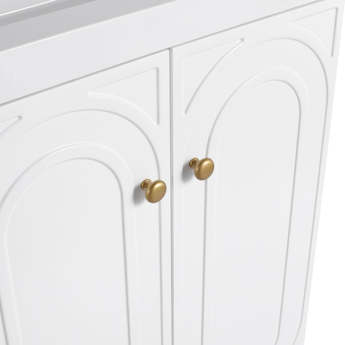 Modern Freestanding Bathroom Vanity with Soft Close Cabinet Doors - Pearl Silver, White, or Dark Green
