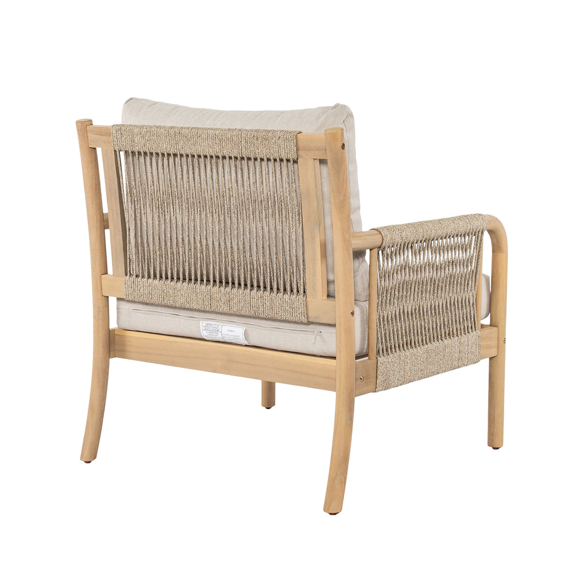 Casper Outdoor 5-Pieces Chat Set with Rope Detailing - Acacia Wood
