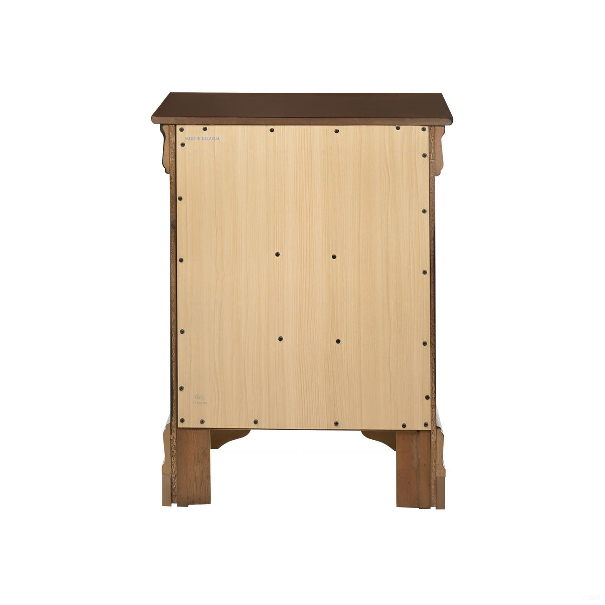 Louis Phillipe Wood Nightstand with Storage Drawers - Multiple Colors