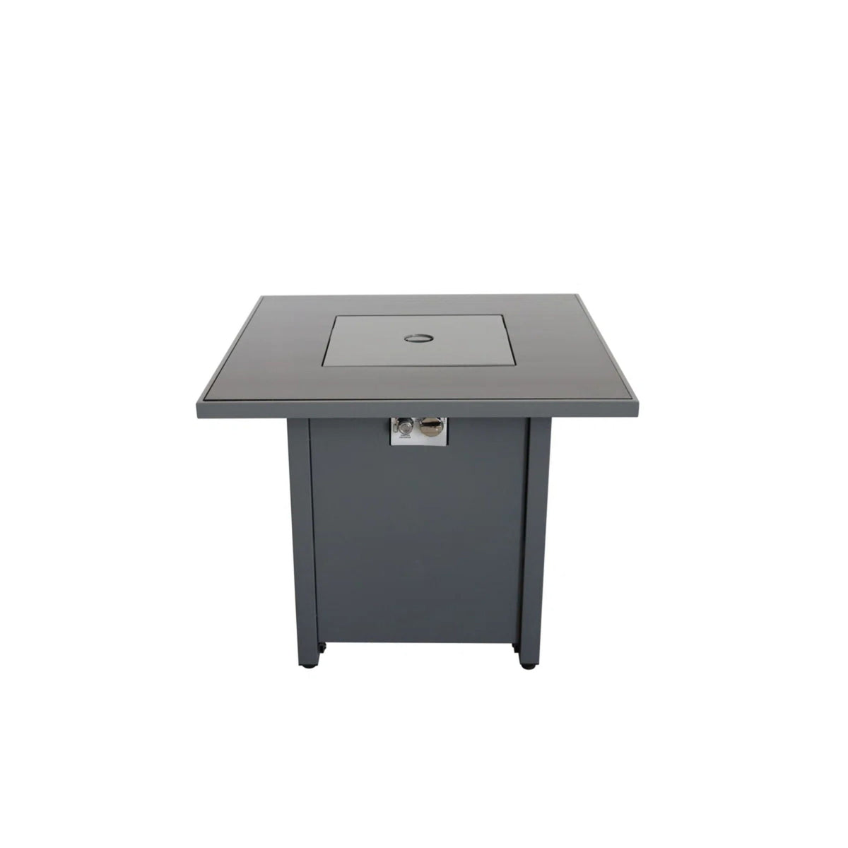Outdoor Fire Pit Table with Lid - Gray