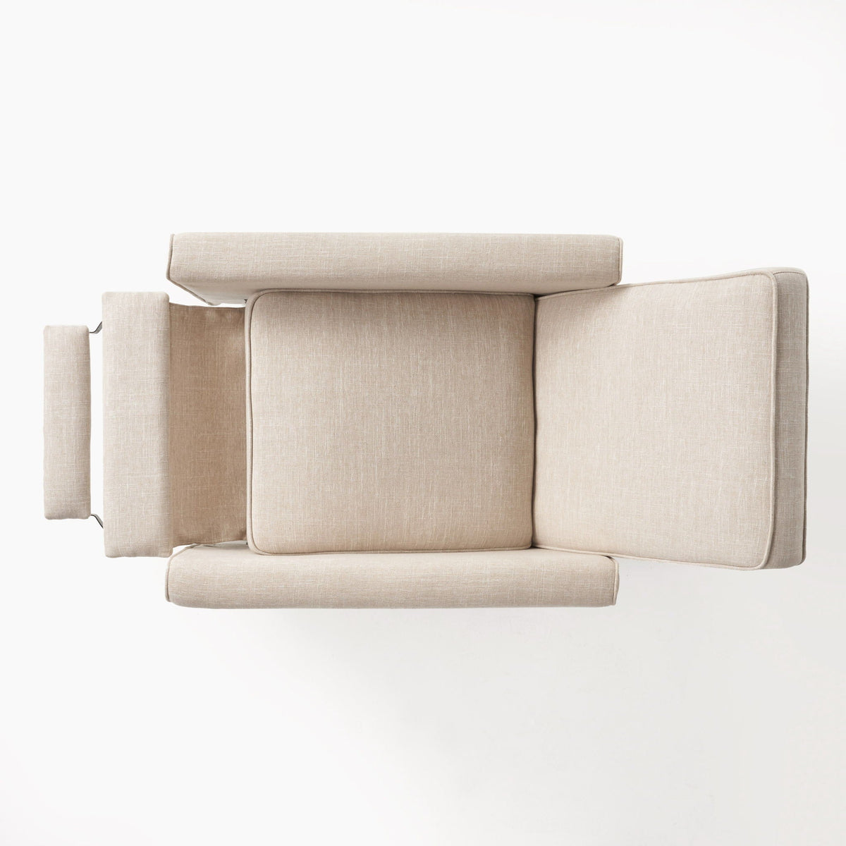 Upholstered Push Back Recliner Chair with Adjustable Recline - Multiple Colors