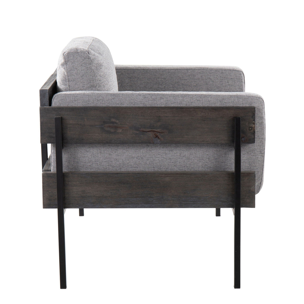 Farmhouse Chair with Metal Base and Cushions - Kari