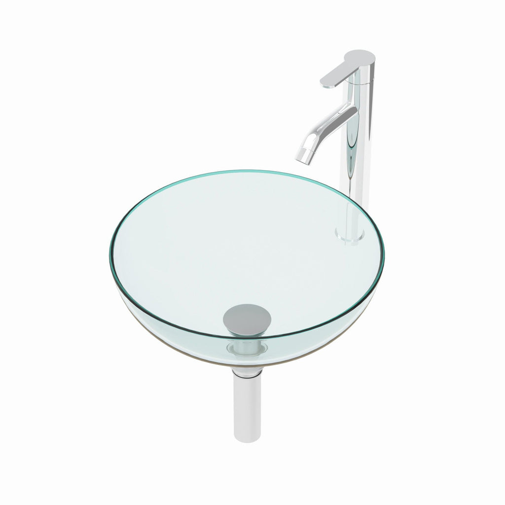 Vessel Sink With Faucet And Pop-Up Drain