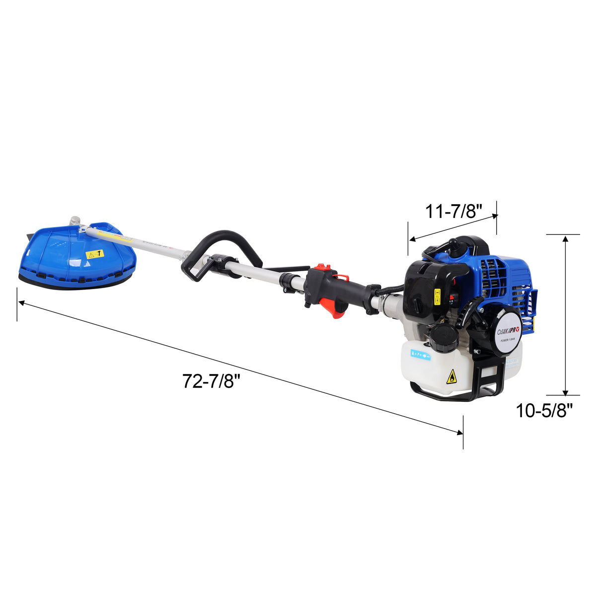 7-in-1 Multi-Functional Trimming Tool with 33cc Engine - Blue/Black