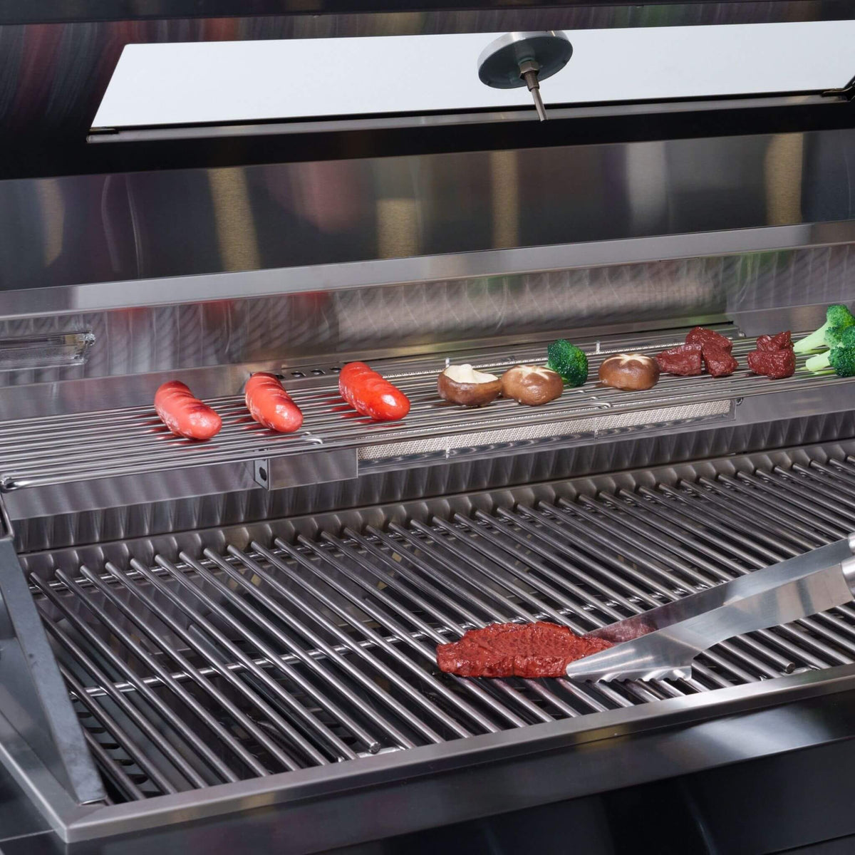 Inferno Premium Black Stainless Steel 6-Burner Liquid Propane Kitchen Grill Island With Rotisserie Kit (SAK82641)