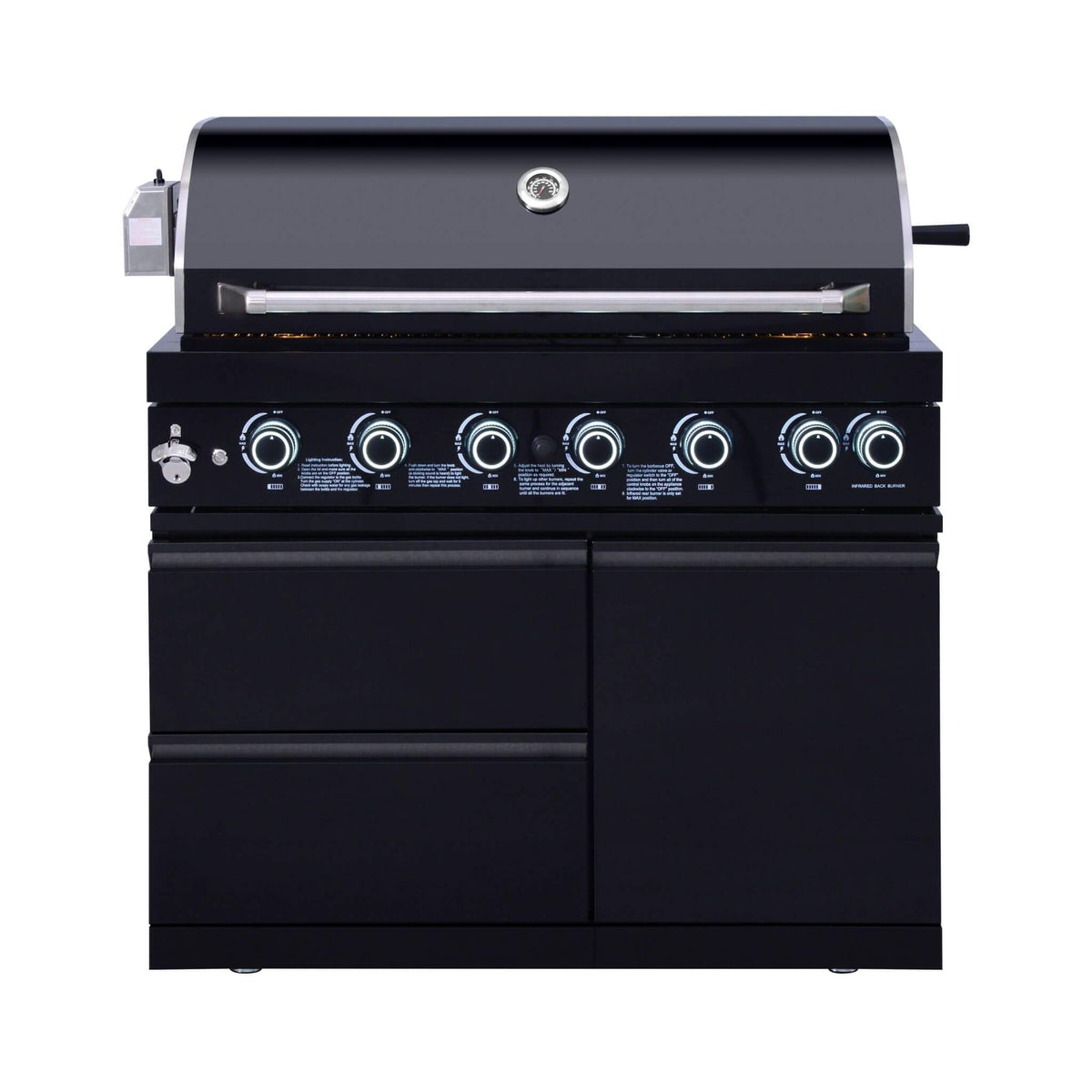 Summit 6-Burner 85000 BTU Liquid Propane Grill Island With Sink And Fridge (SAK59238)