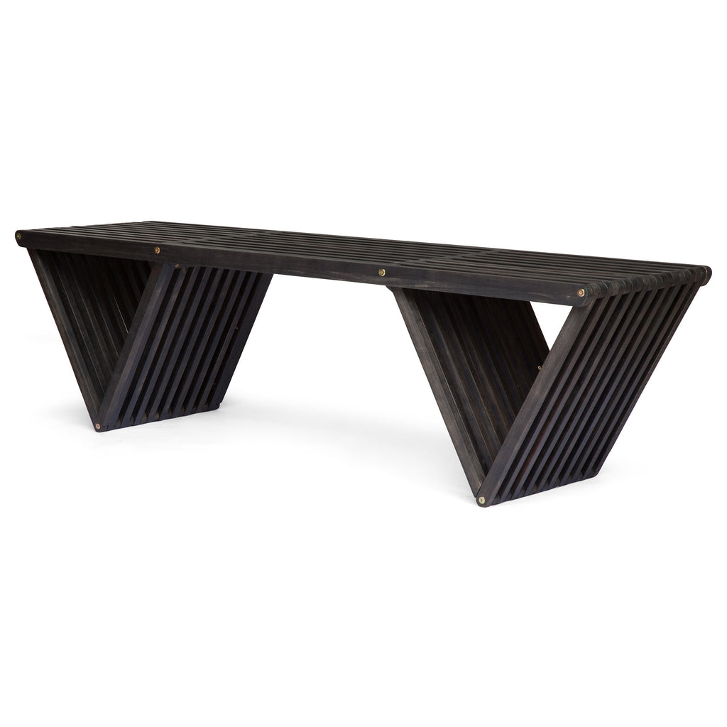 Metropol Bench Patio Seating with Modern Design - Gray