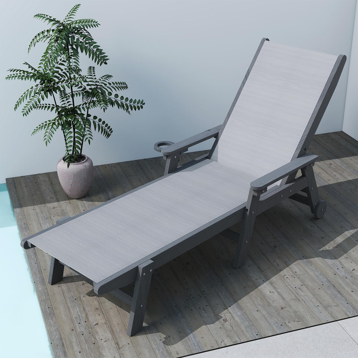 HDPE Chaise Lounge Outdoor Chair