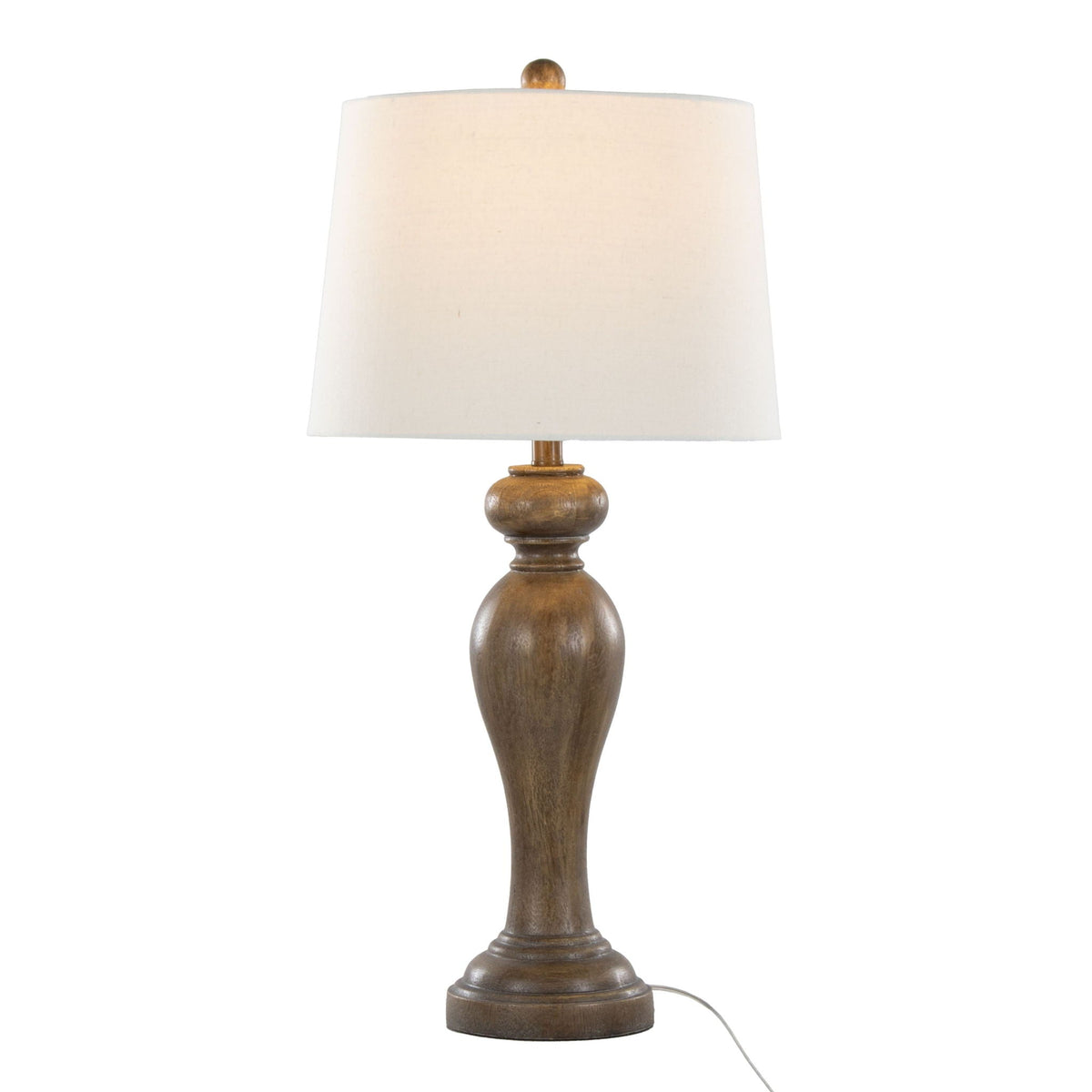Contemporary Table Lamp Set with 3-Way Lighting - White