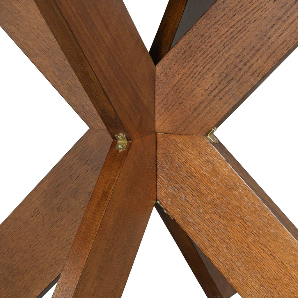 Round Dining Table with Durable MDF Construction - Cherry