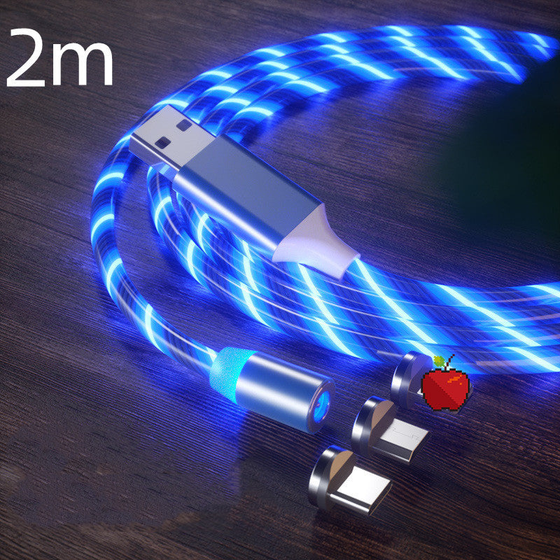 Magnetic Fast Charging Cable Type-C Micro USB LED