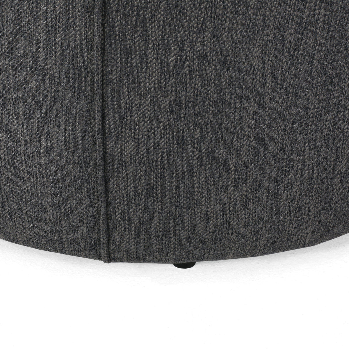 Contemporary Ottoman With Tonal Piping And Button Tuft Design