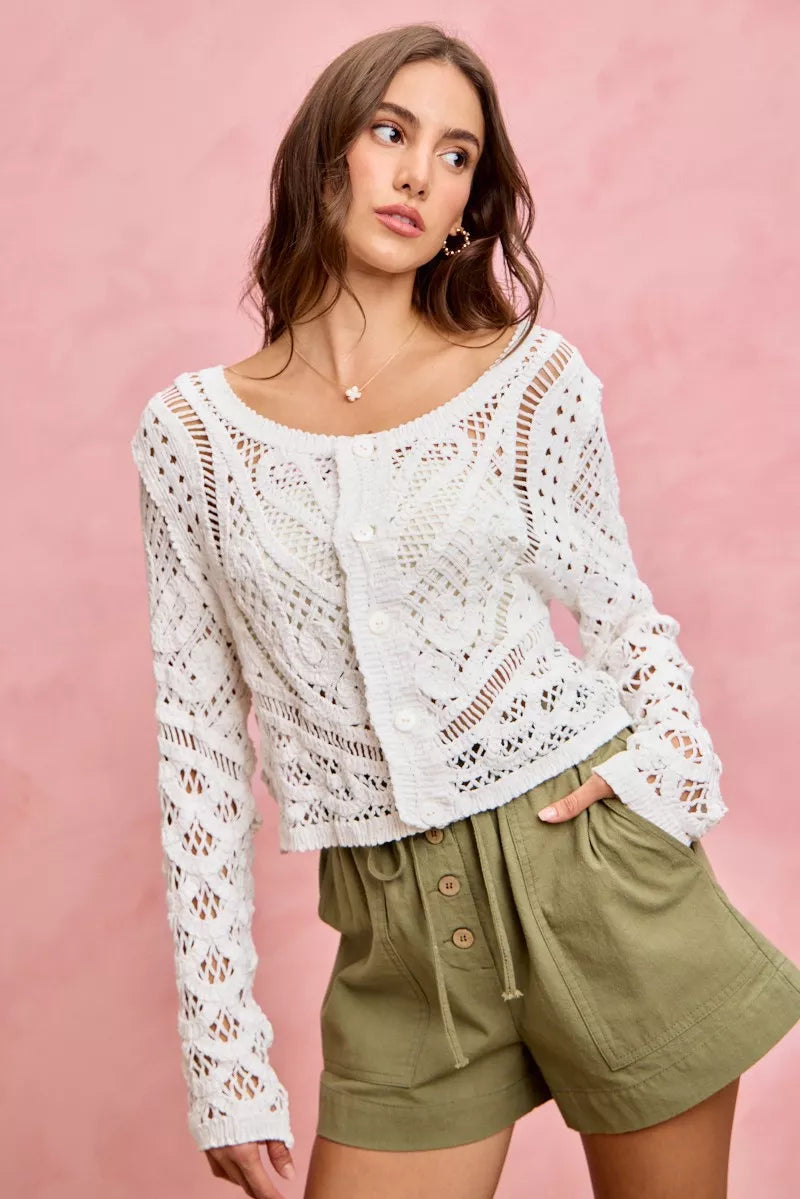 SO ME Paper Bag Patch Pocket Drawstring Twill Shorts