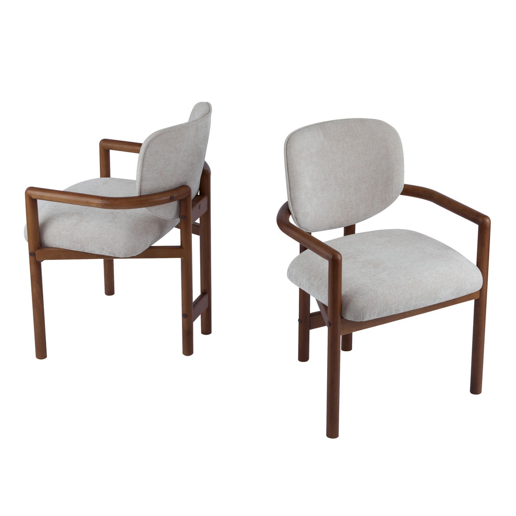 Upholstered Arm Dining Chairs (Set of 2)