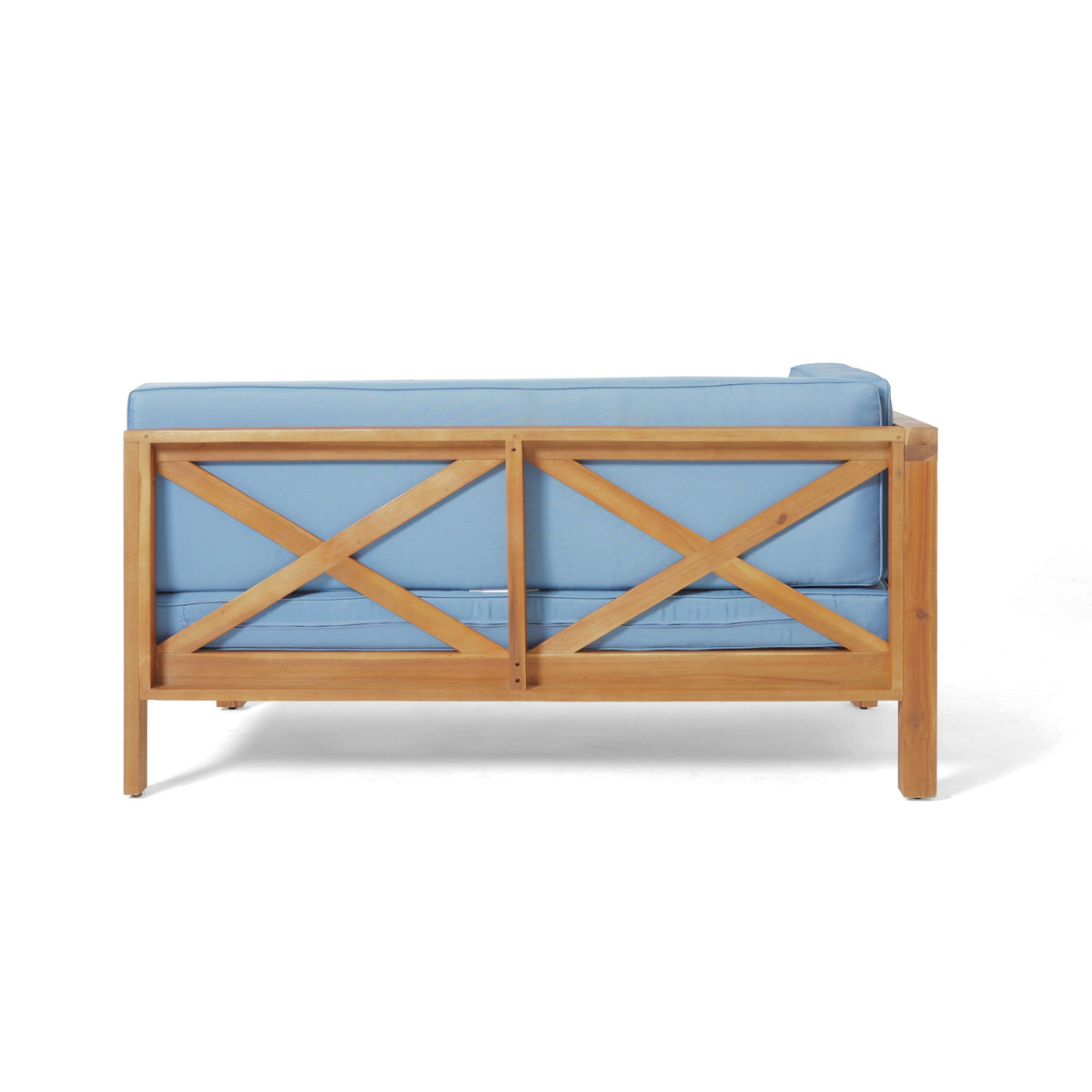 Brava X-Back 4-Piece Outdoor Sofa Set with Water-Resistant Cushions - Blue