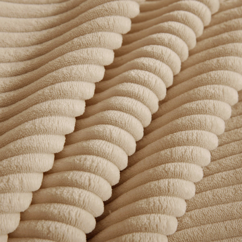 Armless Sofa With Pillow in Plush Corduroy - Camel