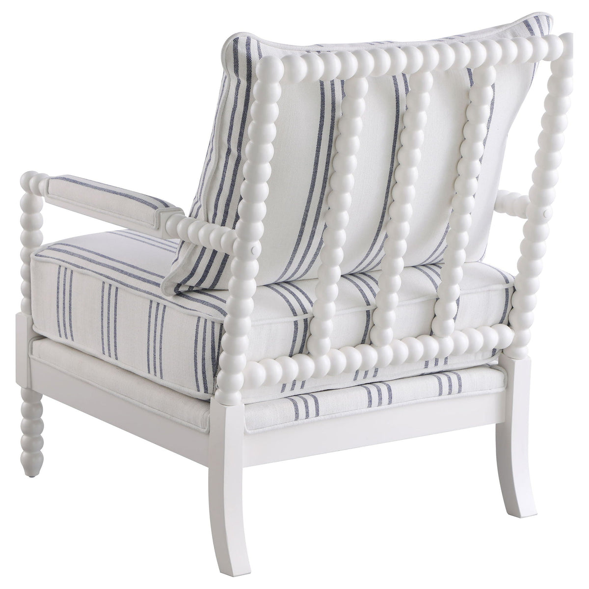 Removable Back Accent Chair with Plush Cushion - Beige, White, or Dark Gray