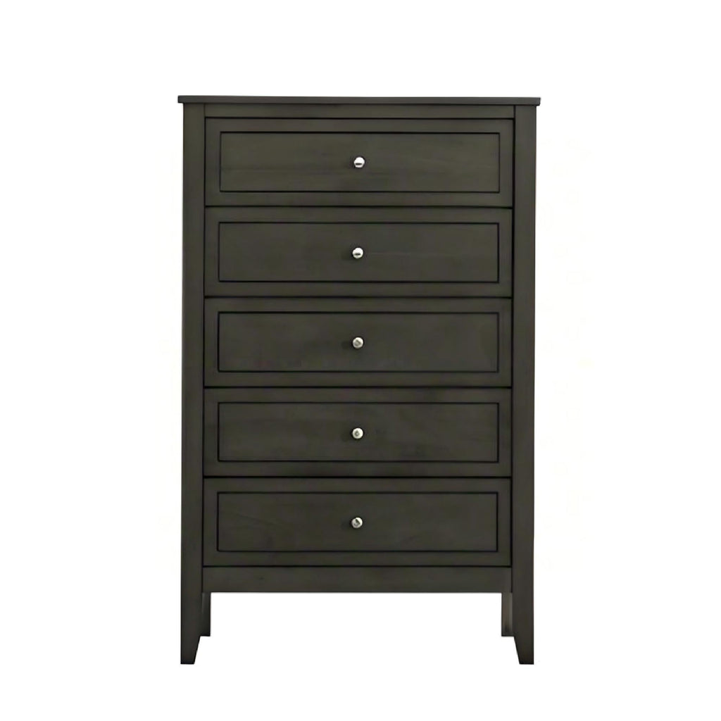 5 Drawer Storage Chest with Metal Hardware - Multiple Colors