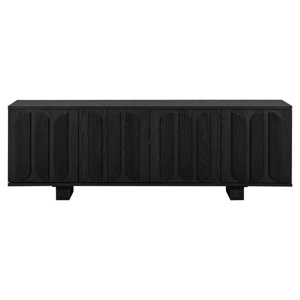 Farmhouse TV Stand with Adjustable Shelves - 63" Wide