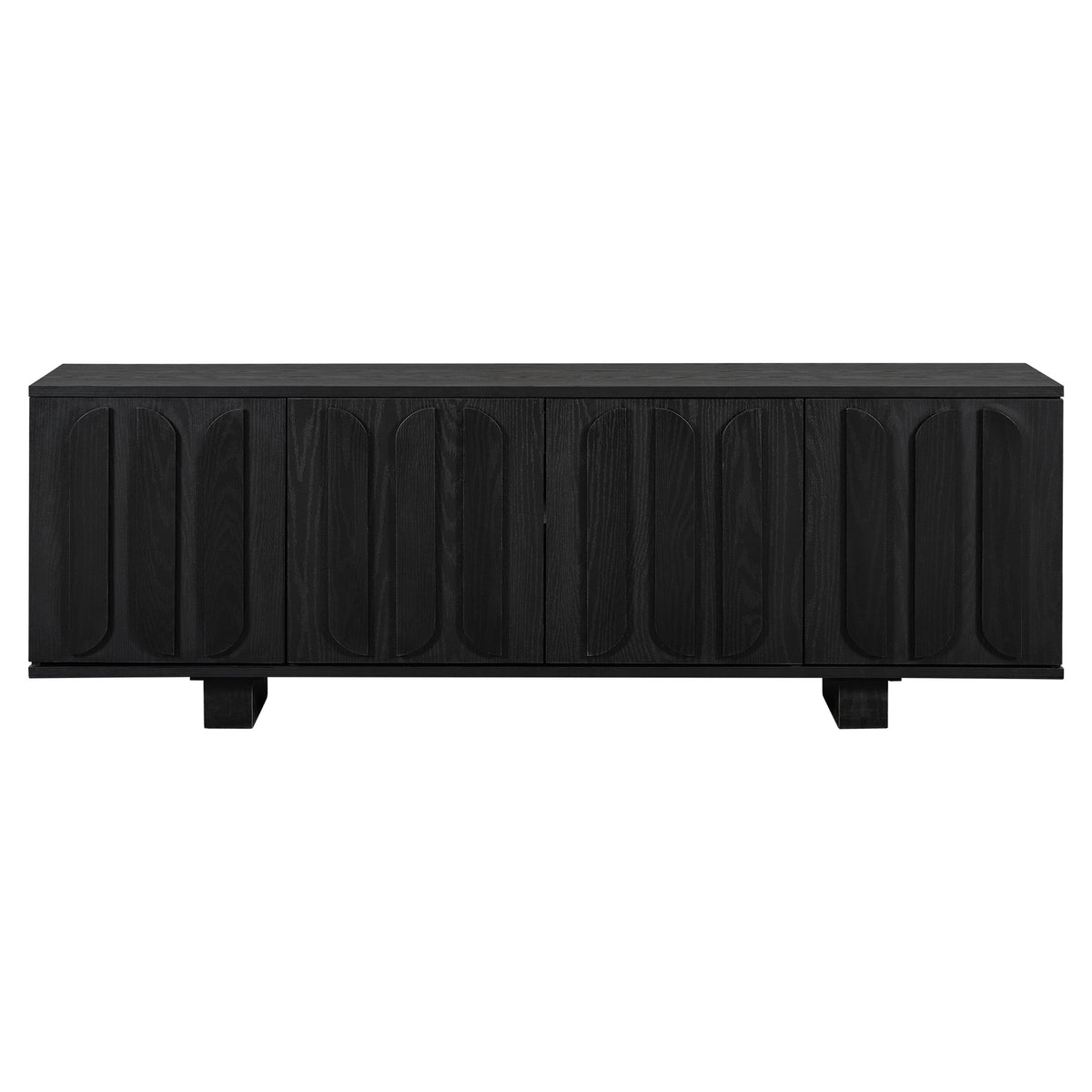 Farmhouse TV Stand with Adjustable Shelves - 63" Wide