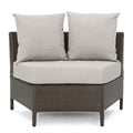 Pt Limon Modern Outdoor Single Sofa with Iron Frame – Pearl Silver or Light Brown