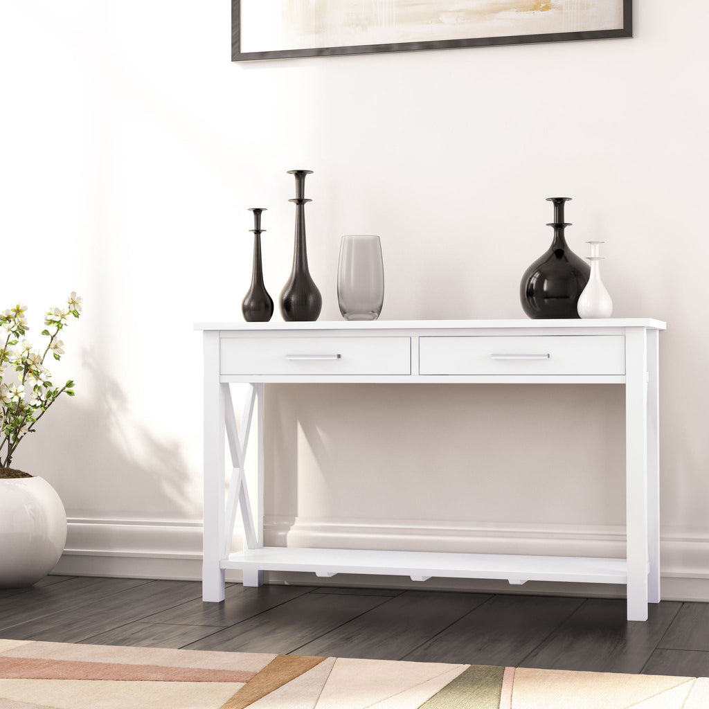 Handcrafted Console Table with Drawer Storage - Multiple Colors