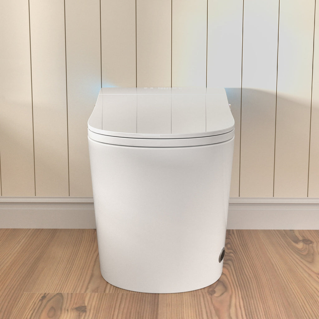 Modern Smart Toilet With Bidet and Auto Flush - Porcelain, Heated Seat