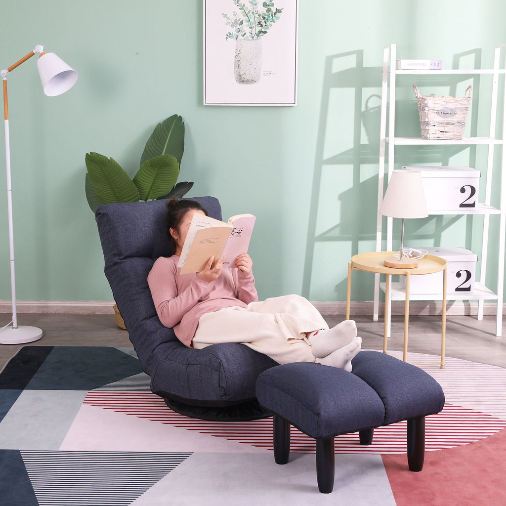 Adjustable Japanese Reclining Floor Chair Sofa With Metal Frame