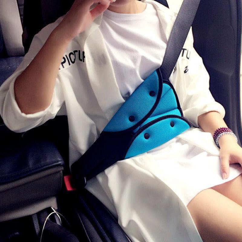 Child Seat Belt Adjustment Holder Car Anti-Neck Neck Baby Shoulder Cover Seat Belt Car Safe Seat Belt Cover Soft Adjustable Children Safety Belt Fixer Triangle Anti-ledge For Child Neck Protection Belts Seat Positioner Child Seatbelt for Kids Safety