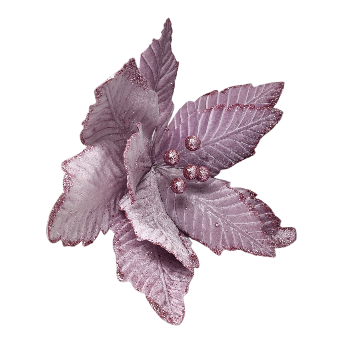 Poinsettia Pick - Lavender - 12 inch Bloom - 10 Inch Stem