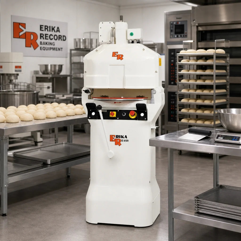 Erika Record Baking Equipment ER-EP11/31-RH/RD Semi-Automatic 36-Part Dough Divider/Rounder, 1-4 oz Portions, Floor Model
